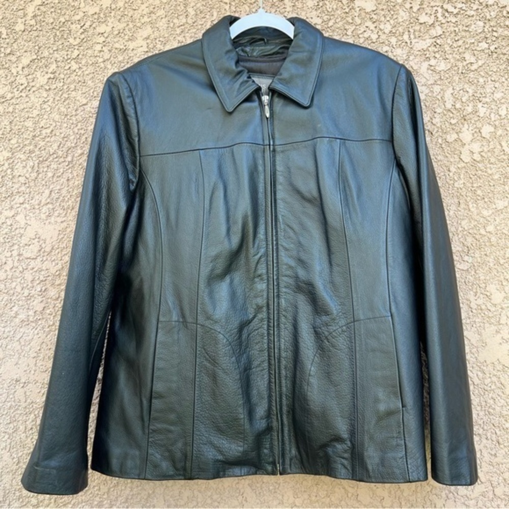Wilson's Men’s Leather Jacket Thinsulate Black Aviator Size‎ XL Moto Biker